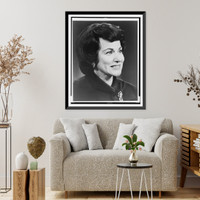 Abigail Van Buren, head-and-shoulders portrait, facing right Classic, Historic Reproduction