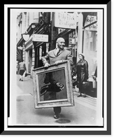 David Mann walks down Bond Street in London carrying a Picasso painting, Mother and Child, he purchased at auction at Sotheby's, Vintage Wall Art