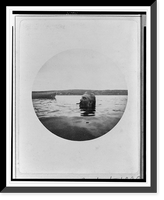 Alexander Graham Bell swimming, his head above water, with cigar in his mouth, Vintage Wall Art