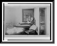 Historic Framed Print, Gardiner Greene Hubbard reclining and reading,  17-7/8" x 21-7/8"
