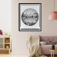 Rear view of Alexander Graham Bell entering ruins of Pompeii Classic, Historic Print