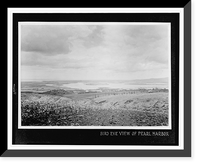 Historic Framed Print, Bird's eye view of Pearl Harbor,  17-7/8" x 21-7/8"
