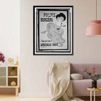 Historic Framed Print, Folies Berg&egrave;re. Tous les soirs spectacle vari&eacute;.Cappiello.,  17-7/8" x 21-7/8"