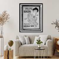 Historic Framed Print, Folies Berg&egrave;re. Tous les soirs spectacle vari&eacute;.Cappiello.,  17-7/8" x 21-7/8"