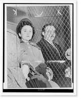Julius and Ethel Rosenberg, separated by heavy wire screen as they leave U.S. Court House after being found guilty by jury.World Telegram photo by Roger Higgins, Antique Wall Art