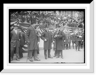 Historic Framed Print, Commander Bingham and Mayor McClellan in police parade, New York,  17-7/8" x 21-7/8"