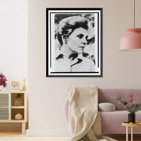 Historic Framed Print, [Elizabeth Bishop, head-and-shoulders portrait, facing right],  17-7/8" x 21-7/8"