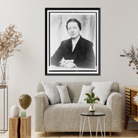 Historic Framed Print, [Louise Bogan, half-length portrait, facing front],  17-7/8" x 21-7/8"