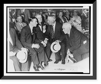 Alfred E. Smith, on the right, emphasizing a point to Mayor Walker, left, at New York headquarters; behind them is Judge Daniel F. Cohalan, and at right is James J. Dooling Classic Wall Art Print