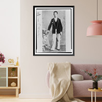 Alfred E. Smith, full-length portrait, between the ages 17 and 27, standing, facing slightly left, Antique Print