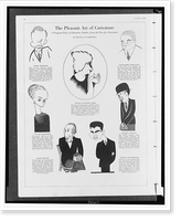 The pleasant art of caricature. A pungent page of character studies, from the pen of a newcomer.by Miguel Covarrubias, Vintage Print