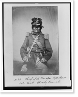 Chief of the Yavapai Apaches at Date Creek - Ahoochy Kahmah Group of Apache tonto & Yavapai prisoners of United States at Camp Verdi - 3 men & 2 women, Vintage Print