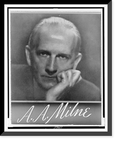 Historic Framed Print, A.A. Milne,  17-7/8" x 21-7/8"