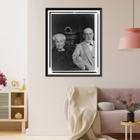 Historic Framed Print, [Sigmund Freud and his mother, Amalia, half-length portrait, facing front, in Vienna],  17-7/8" x 21-7/8"