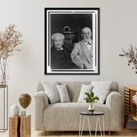 Historic Framed Print, [Sigmund Freud and his mother, Amalia, half-length portrait, facing front, in Vienna],  17-7/8" x 21-7/8"