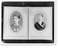 Historic Framed Print, [Two portraits on cartes de visite: Martha Freud, head-and-shoulders portrait, facing left (Sept. 1884), and head-and-shoulders portrait, facing slightly left (June 1885)],  17-7/8" x 21-7/8"