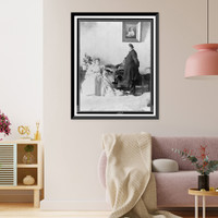 Historic Framed Print, [President William McKinley full-length portrait, standing, facing left, next to his wife who is seated],  17-7/8" x 21-7/8"