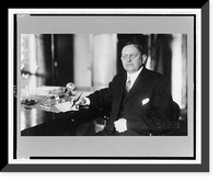 Historic Framed Print, [Oscar Underwood, half-length portrait, seated at desk, facing slightly left],  17-7/8" x 21-7/8"