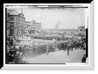 Historic Framed Print, Lundin lifeboat at battery,  17-7/8" x 21-7/8"