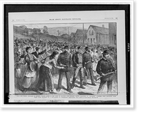 Ohio - the mining troubles in Hocking Valley - scene in the town of Buchtel -, Antique Print