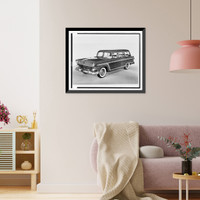 A 1955 Ford Country Squire station wagon Classic, Antique Print