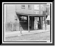 African-American(?) man standing in front of Rupp's bar, St. Louis, Missouri Classic, Antique Wall Art