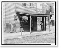 African-American(?) man standing in front of Rupp's bar, St. Louis, Missouri Classic, Antique Wall Art