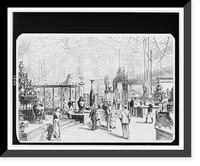 Historic Framed Print, [Display of Doulton pottery at the International Centennial Exposition, Philadelphia, 1876],  17-7/8" x 21-7/8"