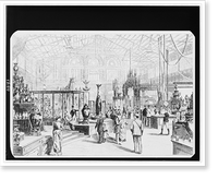 Historic Framed Print, [Display of Doulton pottery at the International Centennial Exposition, Philadelphia, 1876],  17-7/8" x 21-7/8"