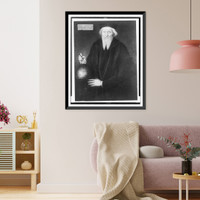Sebastian Cabot, half-length portrait, standing with compass and globe, facing front, Vintage Poster
