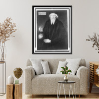 Sebastian Cabot, half-length portrait, standing with compass and globe, facing front, Vintage Poster