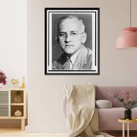 Historic Framed Print, [Laughlin Currie, head-and-shoulders portrait, facing slightly left],  17-7/8" x 21-7/8"