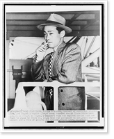 Felipe D'Aquino, half-length portrait, facing left, aboard the SS Trade Winds, leaving San Francisco for Japan, Historic Print