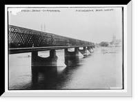 Historic Framed Print, Alexandrowk Bridge, Warsaw,  17-7/8" x 21-7/8"