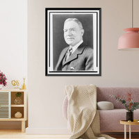 Historic Framed Print, [John D. Rockefeller, head-and-shoulders portrait, facing left],  17-7/8" x 21-7/8"