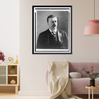 Historic Framed Print, [Theodore Roosevelt, head-and-shoulders portrait, facing right],  17-7/8" x 21-7/8"