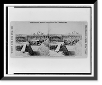 Historic Framed Print, View in Water Battery, James River, Va.. Ready to fire - 2,  17-7/8" x 21-7/8"