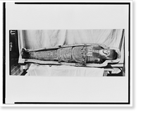 Historic Framed Print, [Mummy in coffin, Luxor, Egypt],  17-7/8" x 21-7/8"