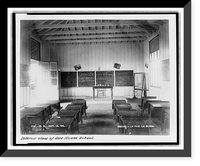 Escuela La Paz, La Guira. Interior view of one room school, Historic Print