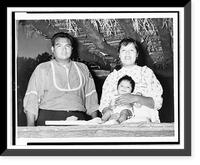 Choctaw Indians Grady John with wife and daughter, at Chucalissa Indian Town and Museum near Memphis, Tenn. Classic, Antique Poster