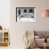 Historic Framed Print, Run on German American Bank,  17-7/8" x 21-7/8"
