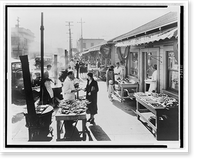 Seafood stalls at Fisherman's, San Francisco, Vintage Poster