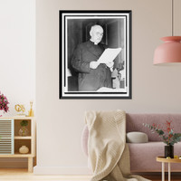Historic Framed Print, [John A. Ryan, three-quarter length portrait, standing, testifying before joint House and Senate session],  17-7/8" x 21-7/8"