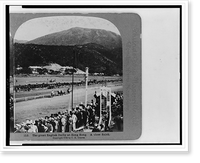 Historic Framed Print, The great English derby at Hong Kong. A close finish,  17-7/8" x 21-7/8"