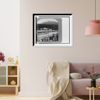 Historic Framed Print, The great English derby at Hong Kong. A close finish,  17-7/8" x 21-7/8"
