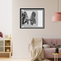 Historic Framed Print, A typical street in Hong Kong, China,  17-7/8" x 21-7/8"