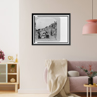 Historic Framed Print, The great stone quarries, Hong Kong, China,  17-7/8" x 21-7/8"