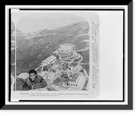 Historic Framed Print, Beautiful villas and roadways - from highest point above Hong Kong,  17-7/8" x 21-7/8"