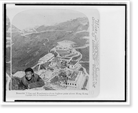 Historic Framed Print, Beautiful villas and roadways - from highest point above Hong Kong,  17-7/8" x 21-7/8"