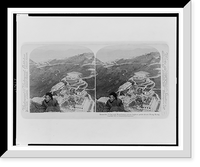 Historic Framed Print, Beautiful villas and roadways - from highest point above Hong Kong,  17-7/8" x 21-7/8"